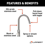 Lippert Faucet, Stainless Steel - 719333