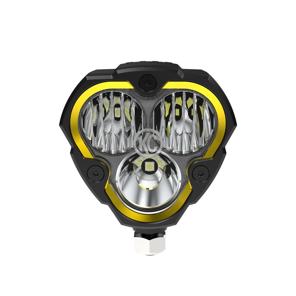 KC HiLiTES Driving/Fog Light, LED Bulb, Clear CREE LED, 3.6 in Width x 3-1/2 in Height x 2.6 in Depth Triangular, Set Of 2 - 0288