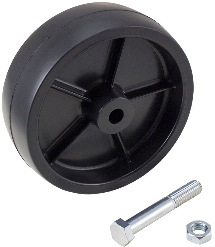 Dutton Lainson Corp Jack Wheel, 1200 lb Capacity, 6 in Diameter, With 1/2 in x 3-1/4 in Screw/1/2 in Hex Jam Lock - 6806