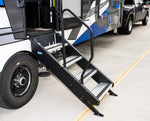 MOR/ryde Entry Step Hand Rail, Use With 2nd Generation StepAbove 4 Step RV Steps, Black - STP214-120H