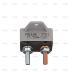 Pollak Circuit Breaker, 50 amp/12 V DC, With 90 Mounting Bracket - 54-250PL