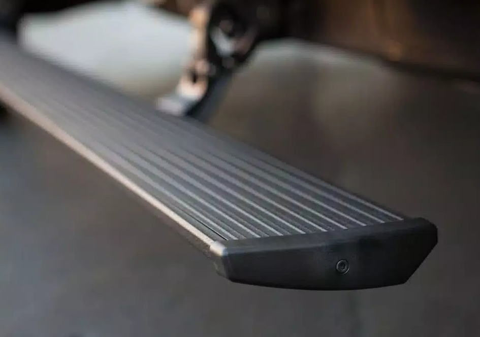 AMP Research Running Board, Textured Powder Coated, Black, Die Cast Aluminum - 75113-01A