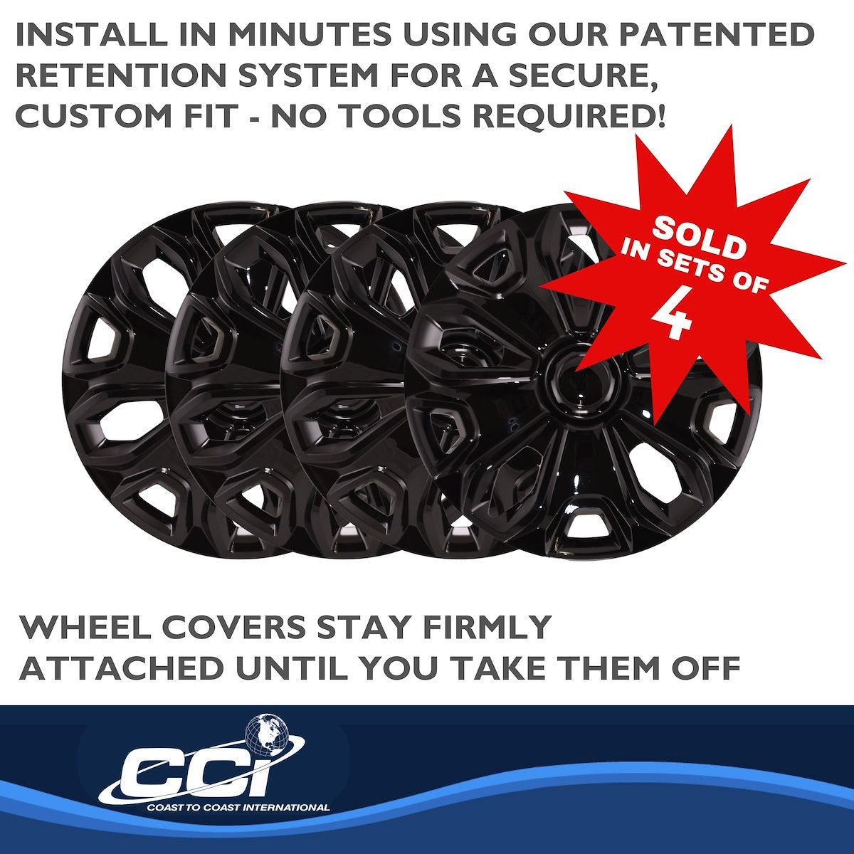 Coast2Coast Universal Wheel Covers IWC51216BLK product image 4