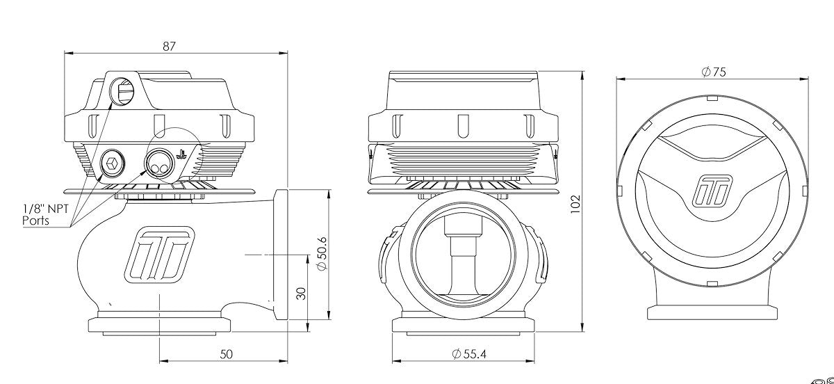 Turbosmart Turbocharger Wastegate TS-0552-1002 product image 3