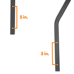 MOR/ryde Entry Step Hand Rail, Use With 1st Generation StepAbove 4 Step RV Steps, Black - STP214-006H