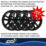 Coast2Coast Wheel Skin, 16 in, 10 Spokes, Gloss Black, Set Of 4 - IWCIMP423BLK