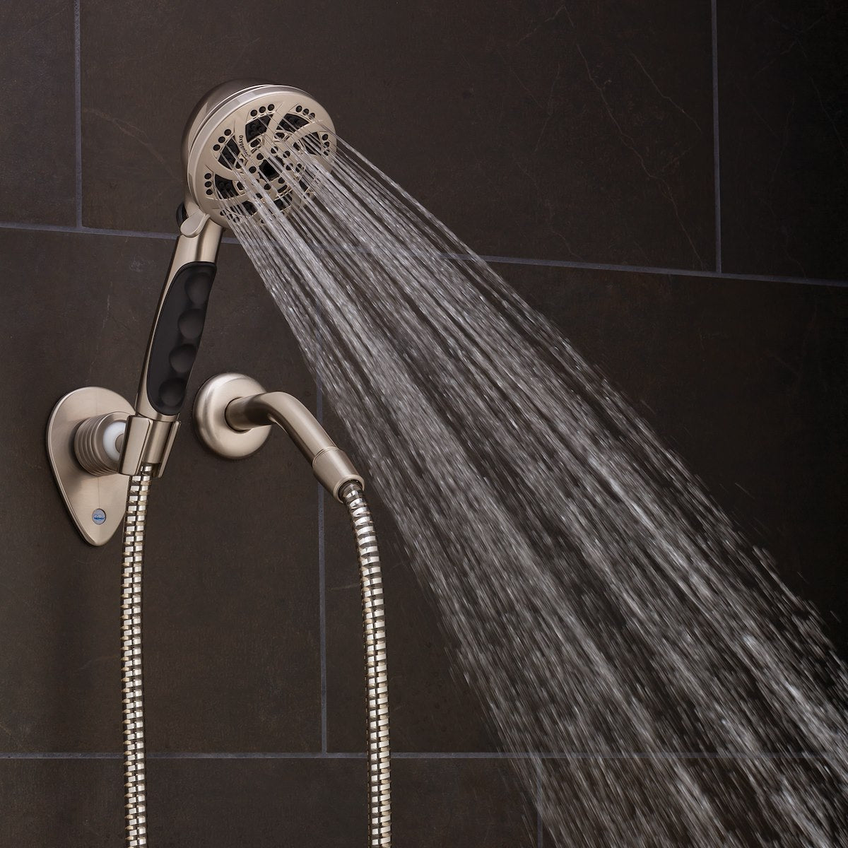 Oxygenics/ ETL Shower Head, Hand Held With 72 in Hose, With 5 Function Spray Settings, 3-3/4 in Outer Diameter - 92489