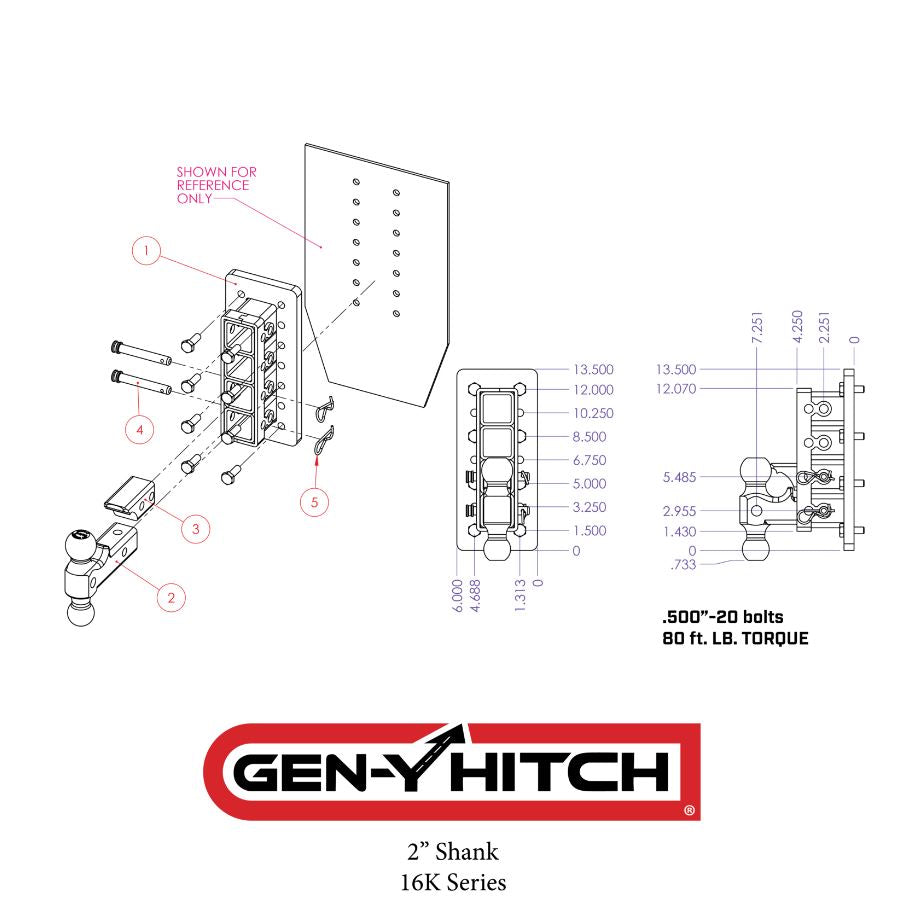 GEN-Y Hitch Adjustable Ball Mounts GH-3024 product image 2