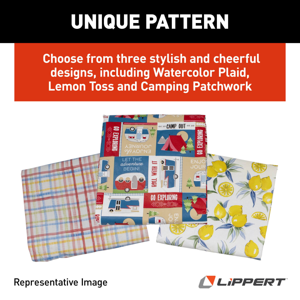 Lippert Tablecloth, With Two Bench Covers And 4 Water-Based Colored Markers - 2023051696