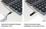 Go Power Solar Power Cable Entry Plate, For Use With Pre-Wired Go Power Solar Kits and Expansion Kits, Male And Female MC4 Connector, Black - 74671