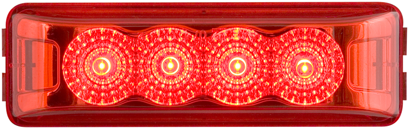 Optronics Clearance Light, MCL63 Series, LED, 3-7/8 in Width x 1-1/4 in Height x 1-1/8 in Depth - MCL63RBP