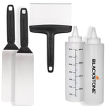 Blackstone Griddle Accessory Kit, With Two 14 oz Squeeze Bottles/Two Long Spatulas/Scraper - 5230