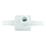 Attwood Marine Adapter Fitting, 3/8 in Barb Tee Fitting, White - 6115-1