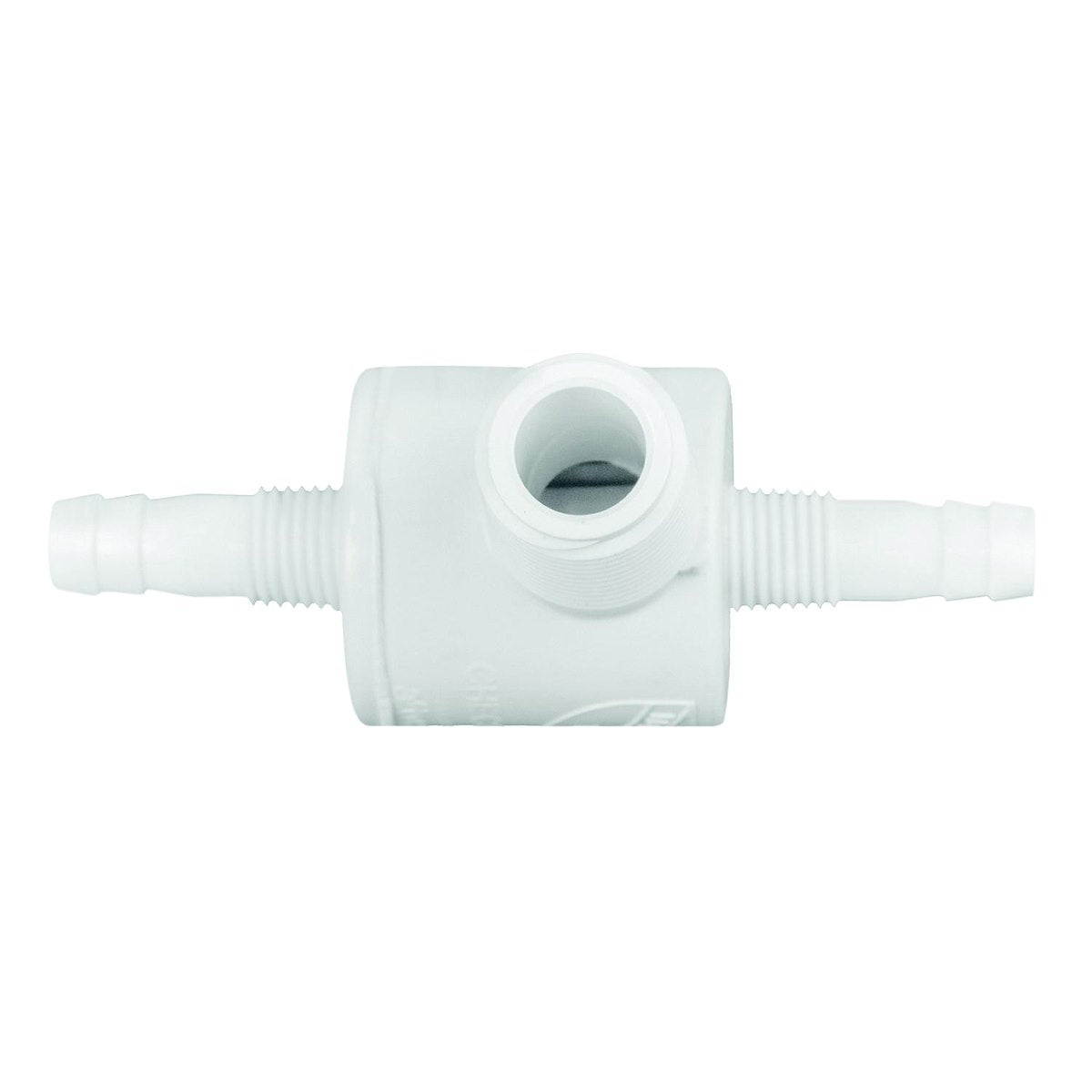 Attwood Marine Adapter Fitting, 3/8 in Barb Tee Fitting, White - 6115-1