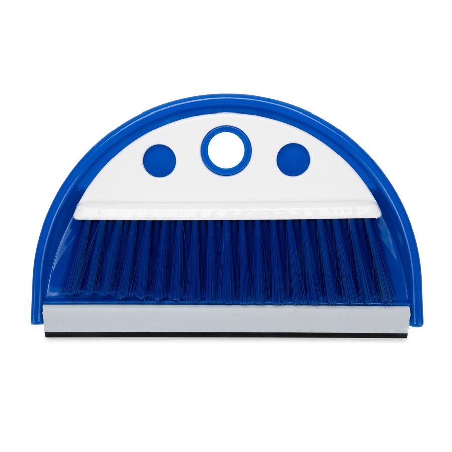 Camco Broom, Blue Bristles/Dustpan - 43945