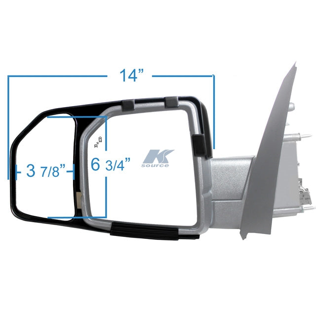 K-Source Exterior Towing Mirror, Black, Set Of 2 - 81850