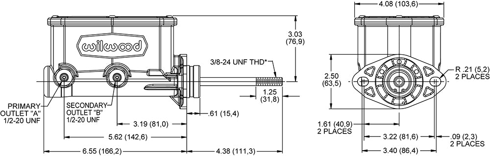 Wilwood Brakes Master Cylinders 260-9439-BK product image 2