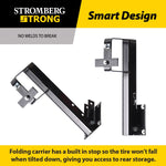 Stromberg Carlson Spare Tire Carrier, Fits Rear 4 in Square Bumper Mount, Black, Steel - TR-1
