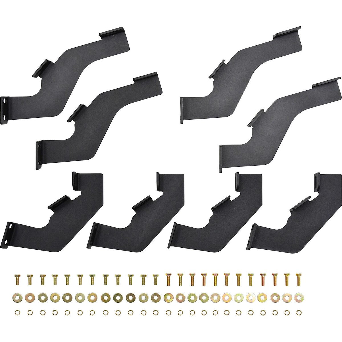 Westin Nerf Bar, 3 in Square Straight, Black, Mild Steel - 56-14155