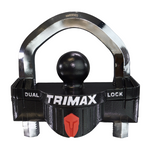 Trimax Locks Trailer Hitch Lock, Fits 1-7/8 in To 2-5/16 in Couplers, Black, Solid Die Cast Body/Stainless Steel Shackle - UMAX300