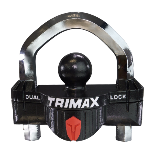 Trimax Locks Trailer Hitch Lock, Fits 1-7/8 in To 2-5/16 in Couplers, Black, Solid Die Cast Body/Stainless Steel Shackle - UMAX300