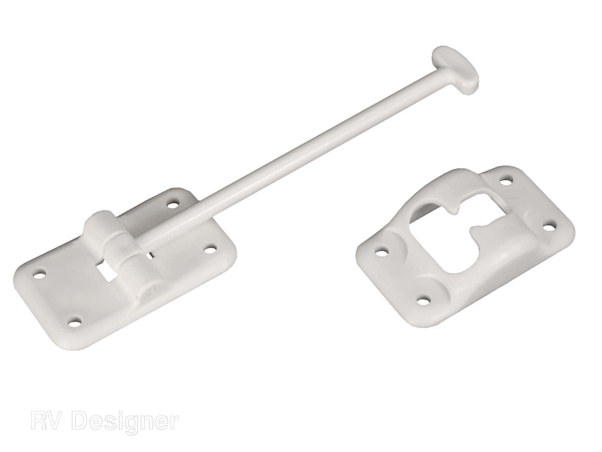 RV Designer Door Holder, 6 in Length, White - E235