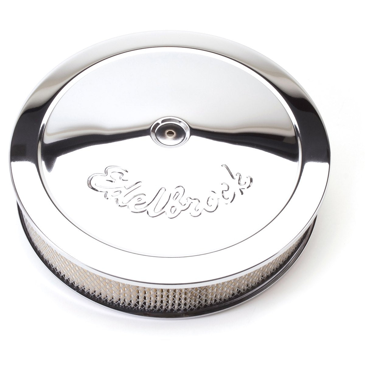 Edelbrock Air Cleaner Assembly, 5-1/8 in Diameter Carburetor, 5-1/8 in Flange, 14 in Diameter x 3-3/4 in Tall - 1221