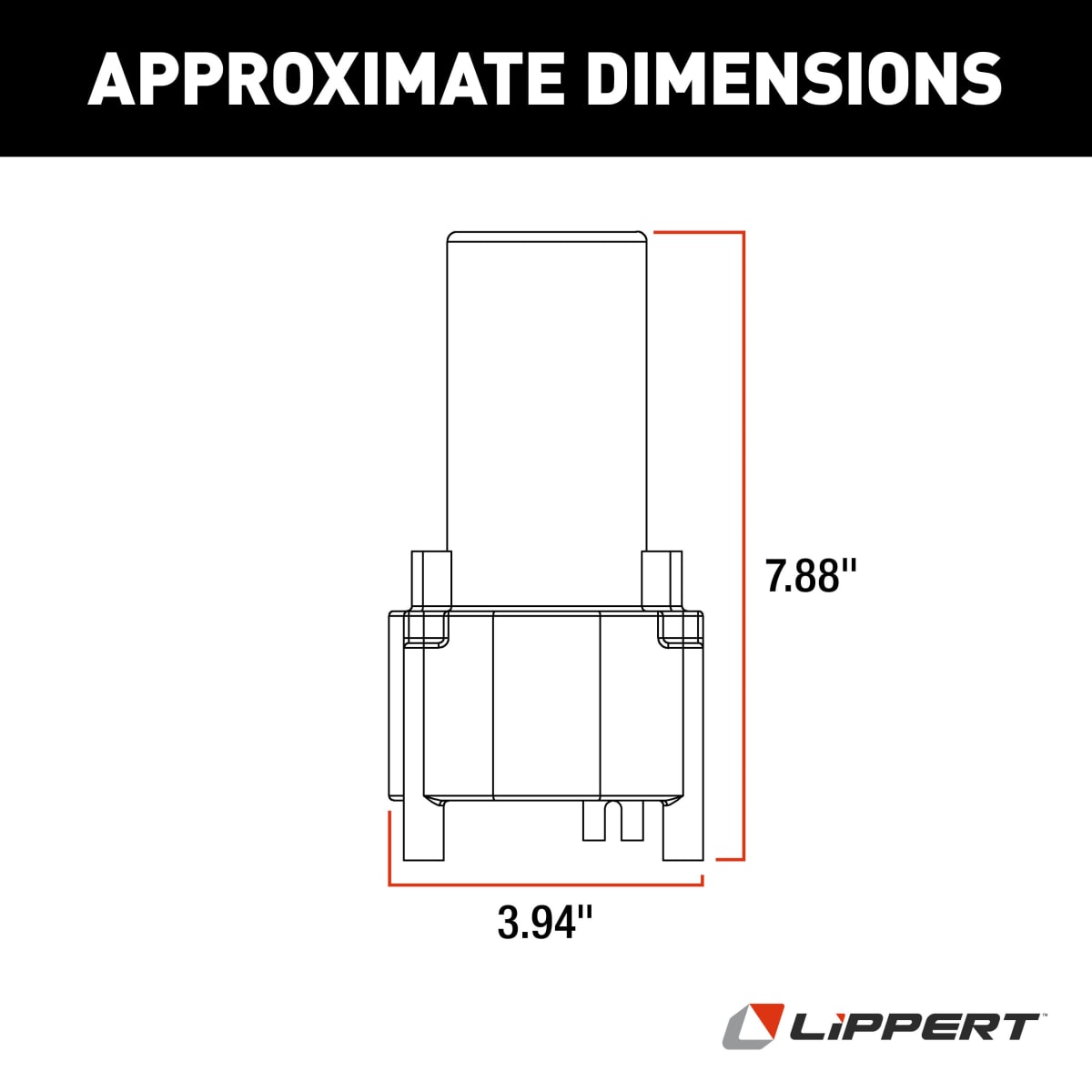 Lippert Trailer Landing Gear Motor, 5000 lb Lift Capacity - 142178
