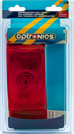 Optronics Trailer Light, 8.625 in Length x 5 in Width x 2-1/4 in Depth, 12.8 V DC, White Base - RVST61S