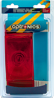 Optronics Trailer Light, 8.625 in Length x 5 in Width x 2-1/4 in Depth, 12.8 V DC, White Base - RVST61S