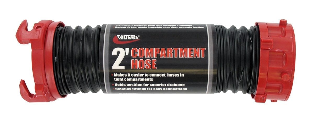 Valterra Sewer Hose, 2 ft Extended Length, 3 in Diameter, 23 Mil Poly Construction - D04-0202