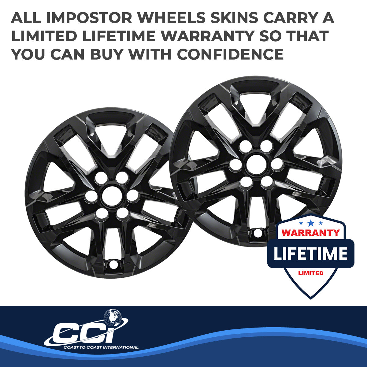 Coast2Coast Wheel Skins & Styled Wheel Covers IWCIMP416BLKN product image 4