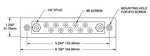 Blue Sea Busbar, 10 Stud Terminal/2 Screw Terminal, 300 V AC/48 V DC, 130 amp AC/150 amp DC - 2301-BSS
