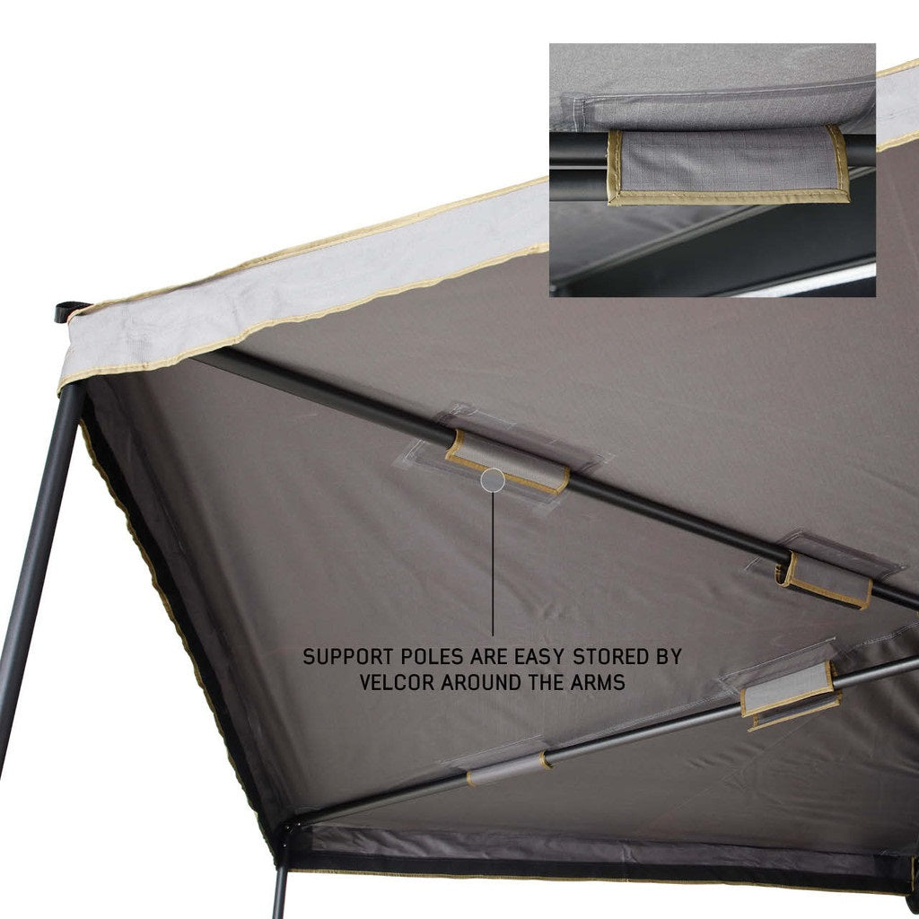 Overland Vehicle Systems Awning, Nomadic 270LTE, 75 Square ft of Cover, 280G Poly Cotton - 19679907