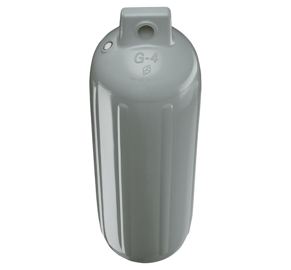 Polyform Boat Fender, G-Series, G-4 Gray, 6-1/2 in Diameter x 22 in Length For 20 ft To 25 ft Boat - 75-891-521