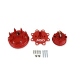 MSD Ignition Distributor Cap and Rotor Kit, Red - 84085