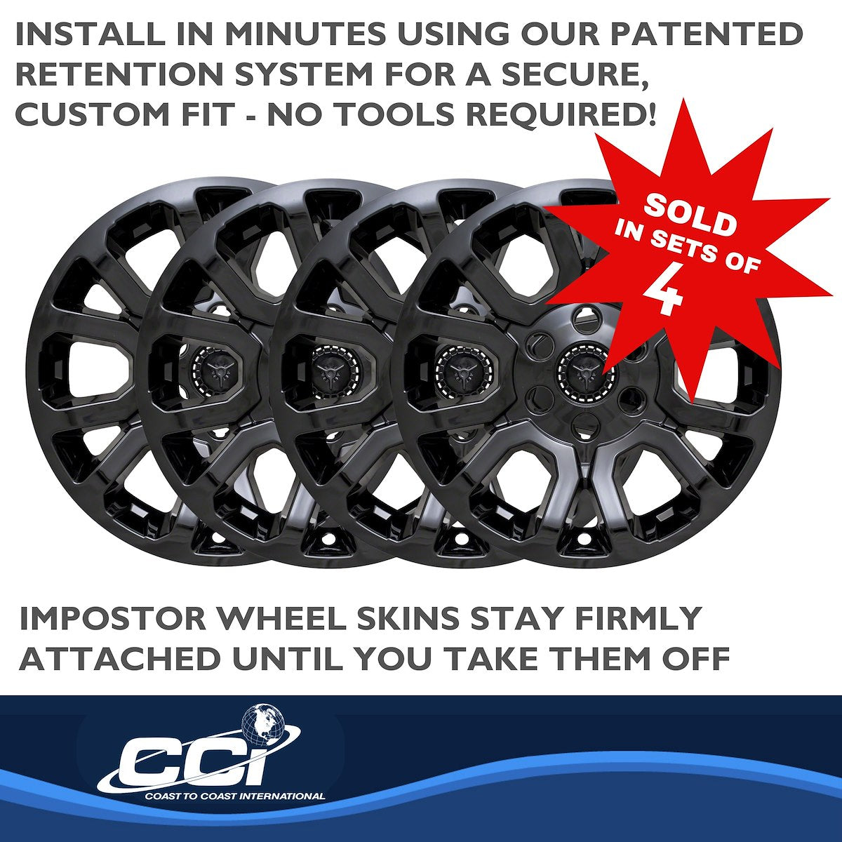 Coast2Coast Wheel Skins & Styled Wheel Covers IWCIMP404BLK product image 4
