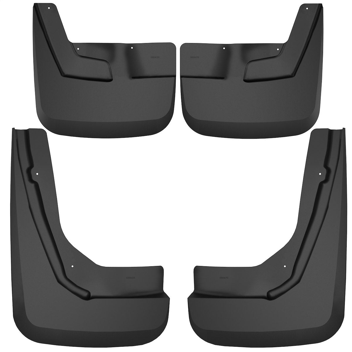 Husky Liners Mud Flap, Contoured, Black, Set Of 4 - 58246