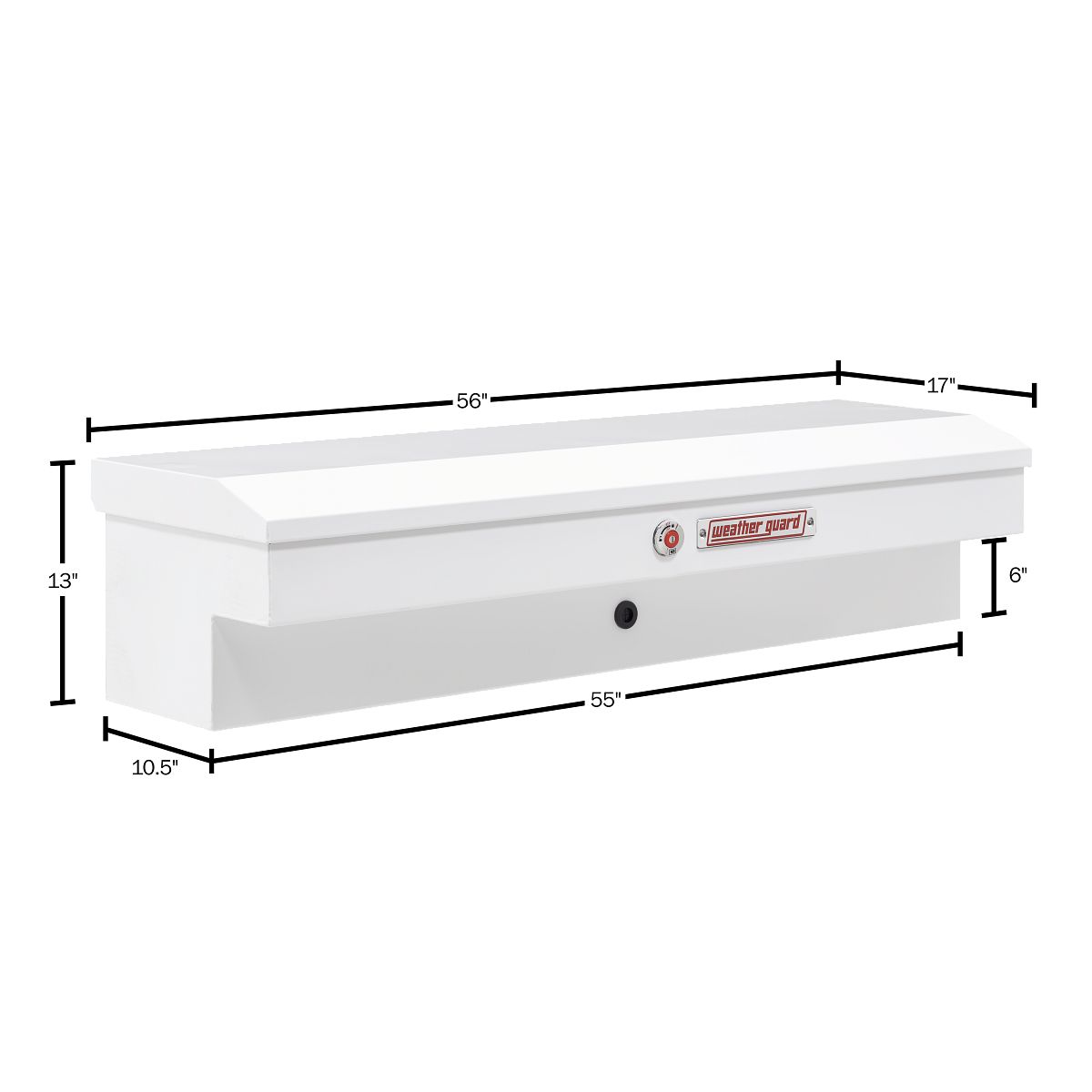 Weather Guard Tool Box, White, Steel, 56 in Length x 17 in Width x 13 in Height - 175-3-04