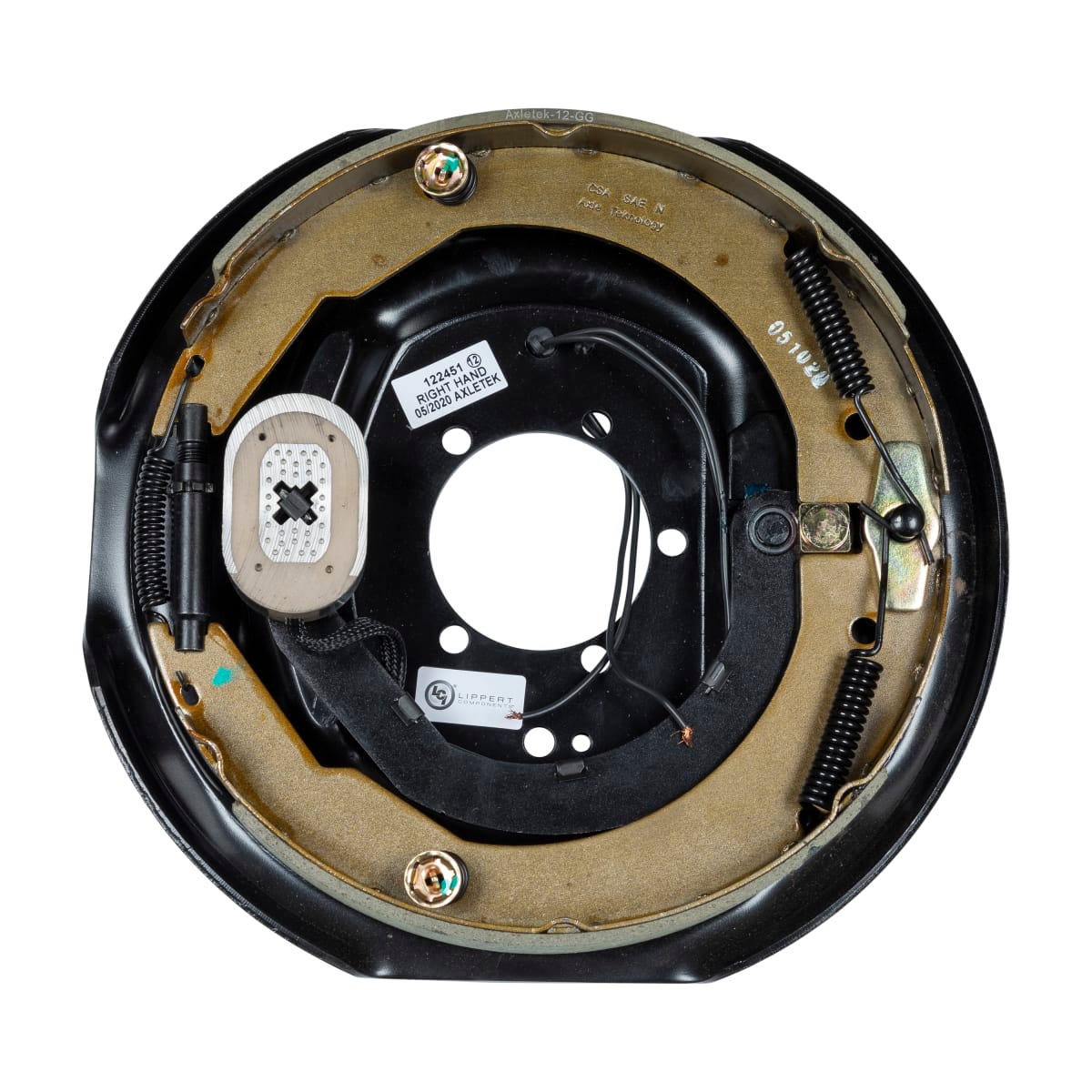 Lippert Trailer Brake Assembly, Replaces Lippert Assembly 12 in Diameter x 2 in Width, 4000-7000 lb Axle Capacity - 298276