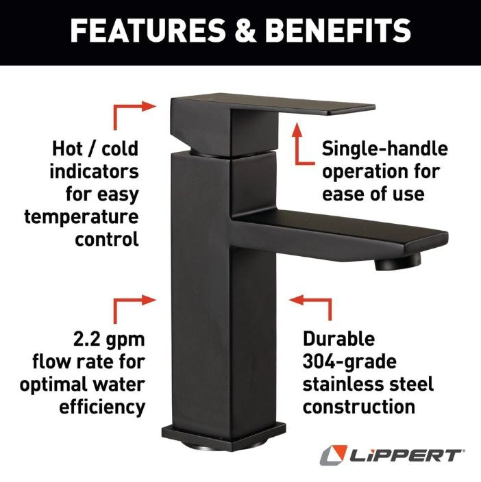 Lippert Faucet, Black Matte - 2024025313