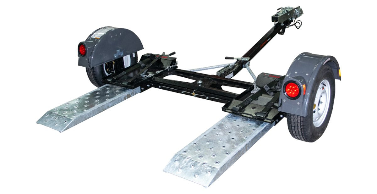 Demco RV Car Dolly, 4800 lb Towed Vehicle Weight/3500 lb Axle Capacity, 131 in Overall Length/95 in Overall Width, Black - 9713093
