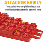Valterra Leveling Block, Safe Up To 40000 lb Gross Vehicle Weight, Red, Set Of 4 - A10-0916
