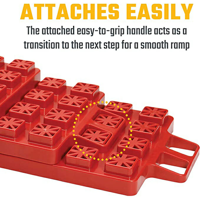 Valterra Leveling Block, Safe Up To 40000 lb Gross Vehicle Weight, Red, Set Of 4 - A10-0916