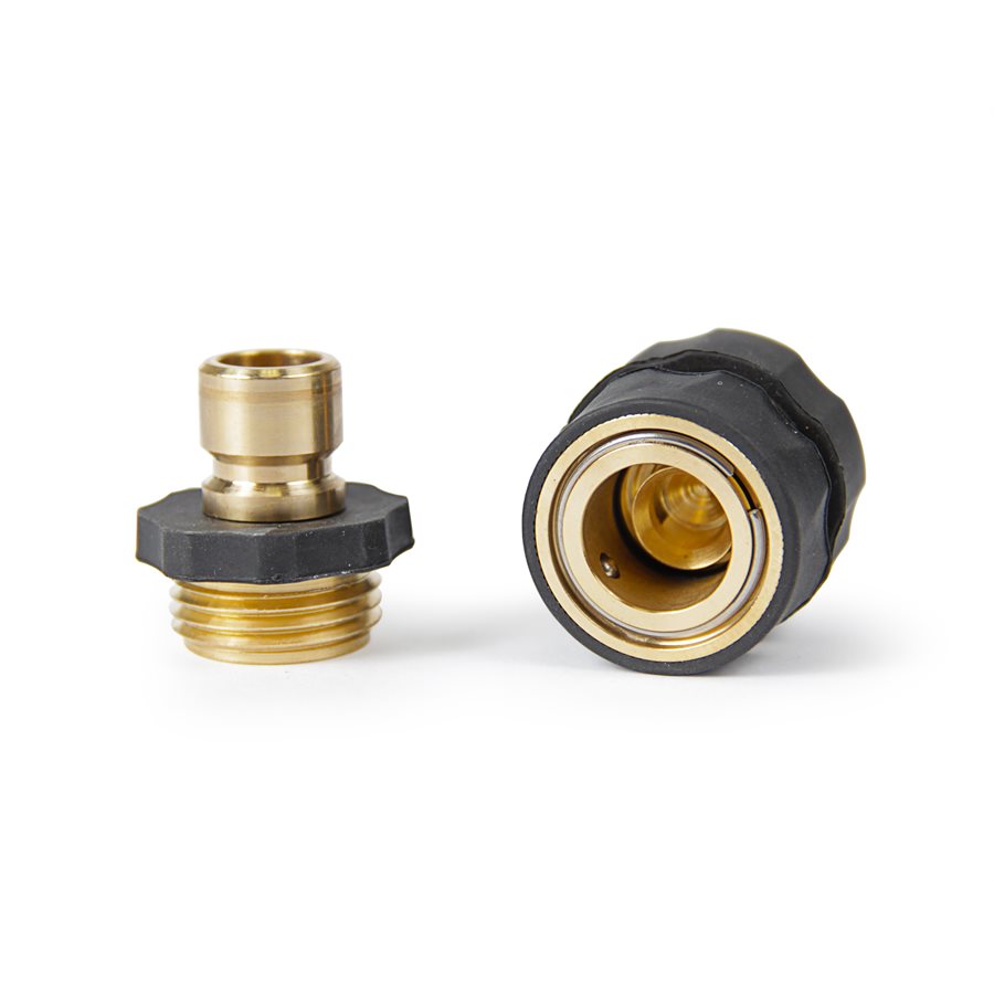 Camco Fresh Water Hose Connector, Brass, Complies With CA and VT Regulations For Brass Content - 20135