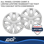 Coast2Coast Wheel Cover, 15 in, 8 Split Spoke, Spring Steel Clip, Set Of 4 - IWC50915S