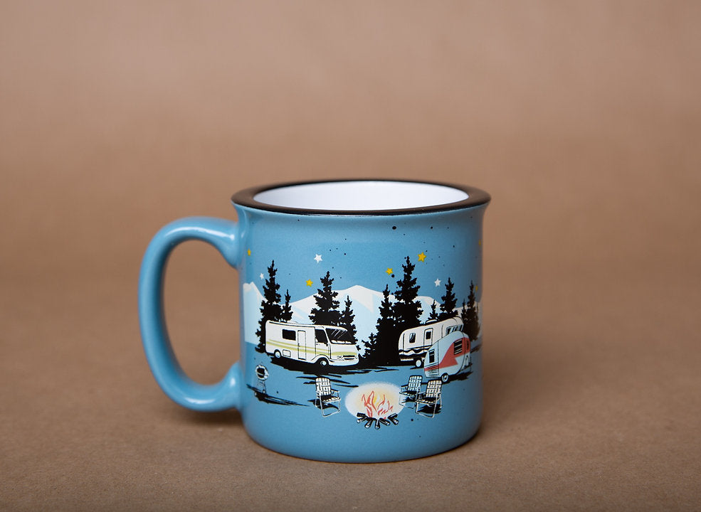 Camp Casual Cup, 15 oz Capacity, Blue, Ceramic - CC-004B