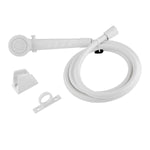Dura Faucet Shower Head, Hand-Held With 60 in Reinforced Vinyl Hose, White - DF-SA130-WT