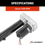Lippert Slide Out Linear Actuator, 9500 RPM, 30 amp, 12 V DC - 168956