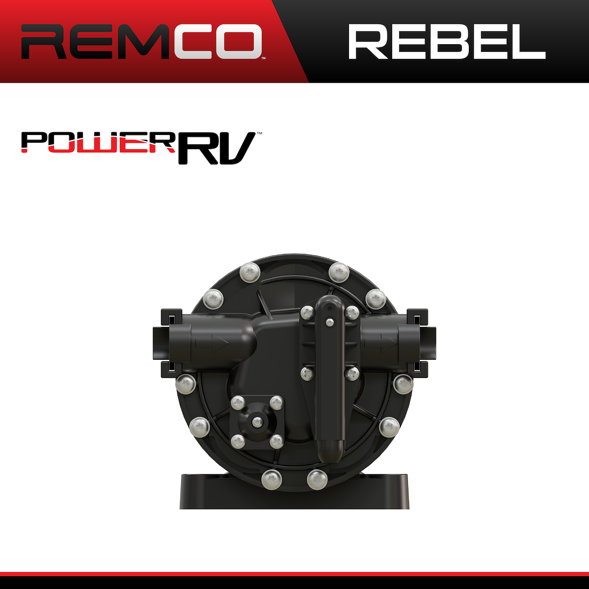 Remco Fresh Water Pump, PowerRV Rebel Series, Self-Priming (Up To 13 ft), 4 gal Per Minute - 54REBEL-JRV